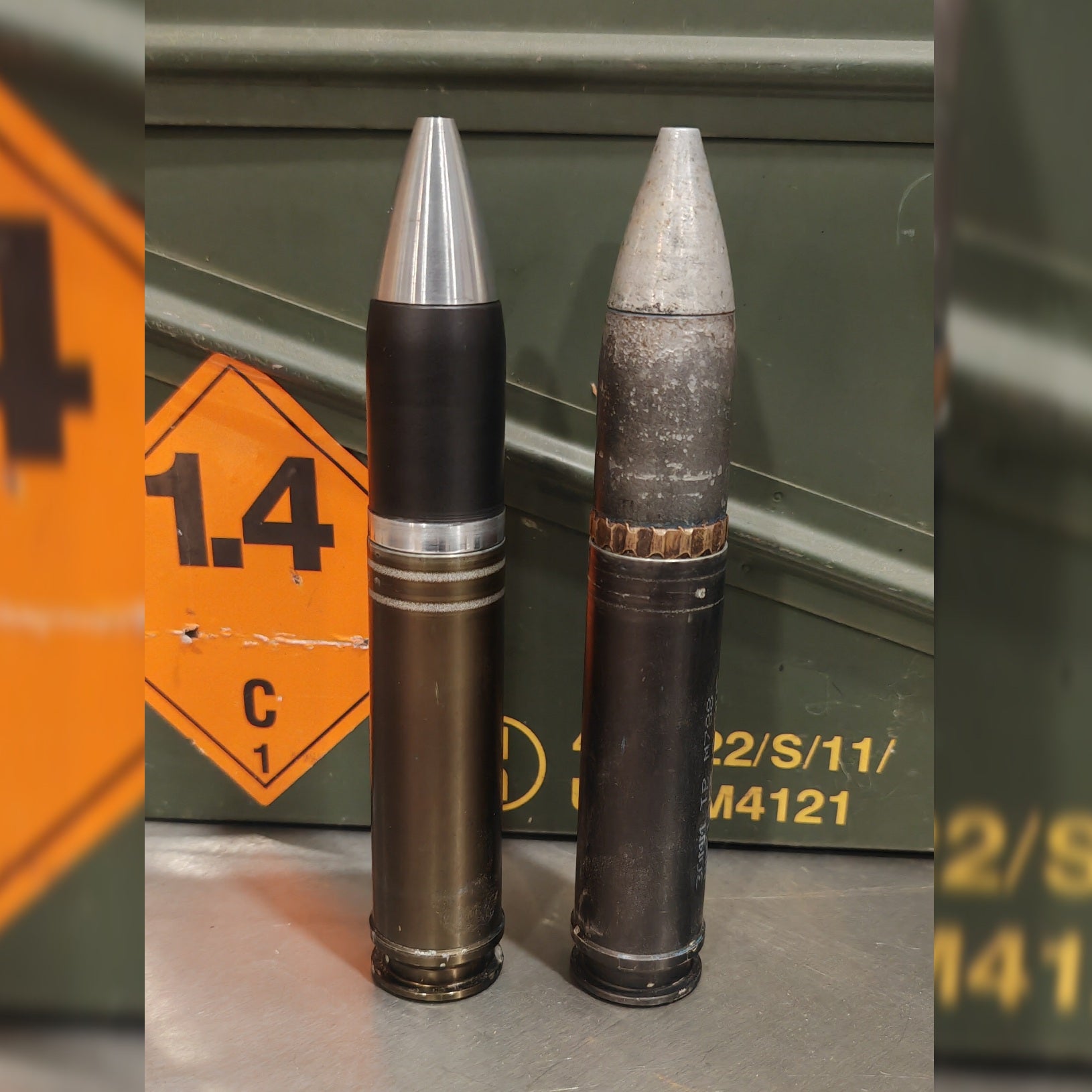 Genuine 30mm Apache cannon round Shot Glass