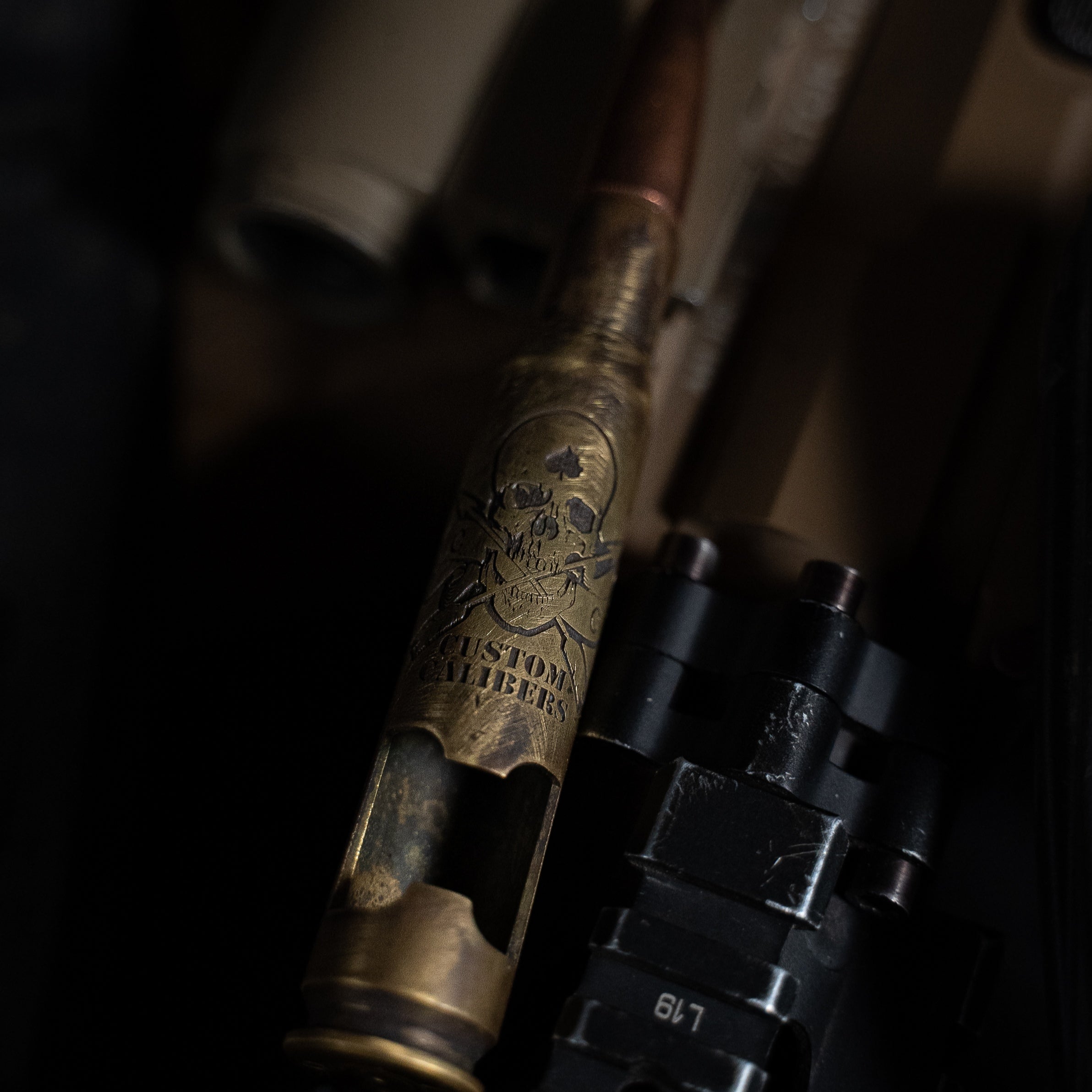 Battle-scarred Brass Genuine .50 Caliber Bullet bottle opener