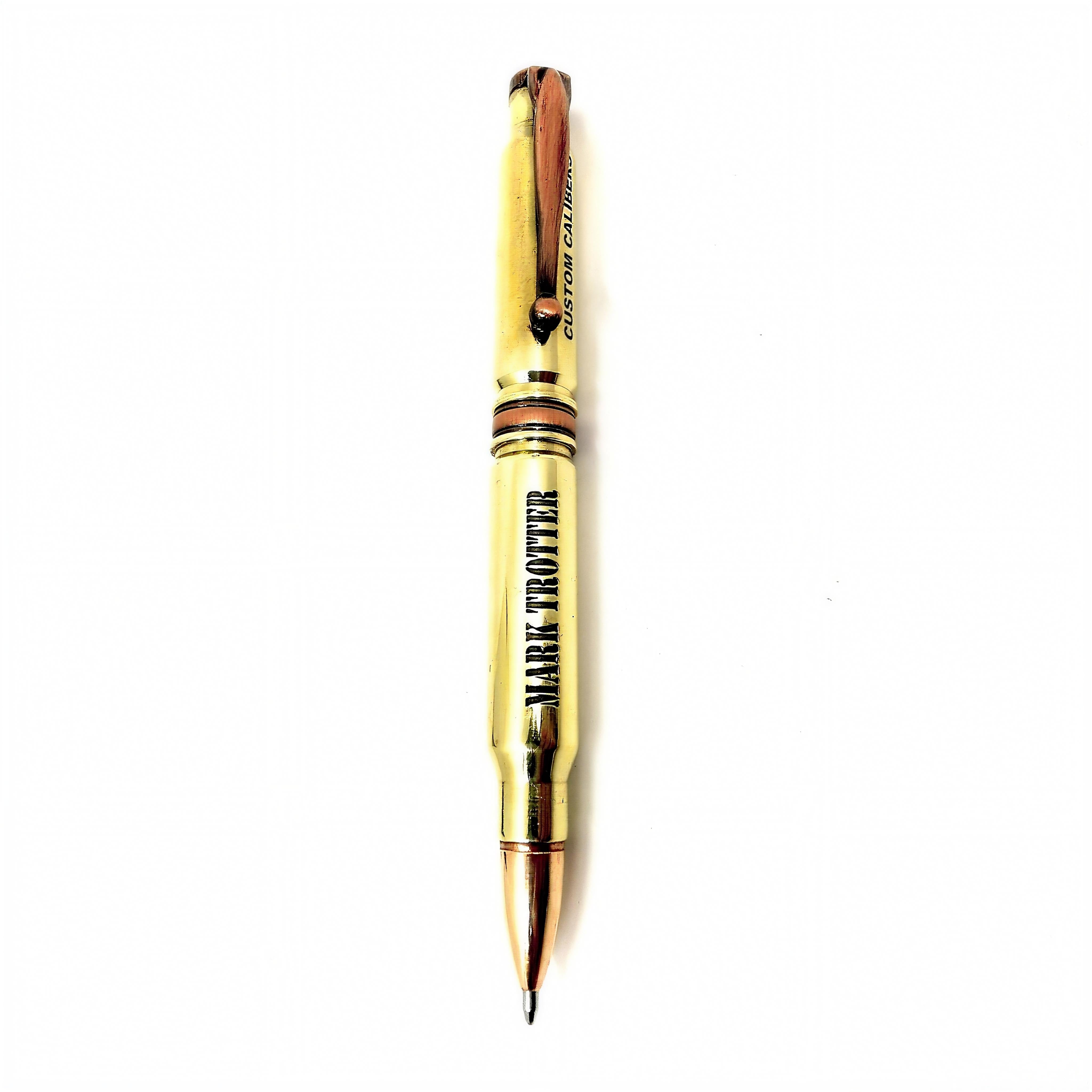 Polished Brass FMJ Bullet Pen