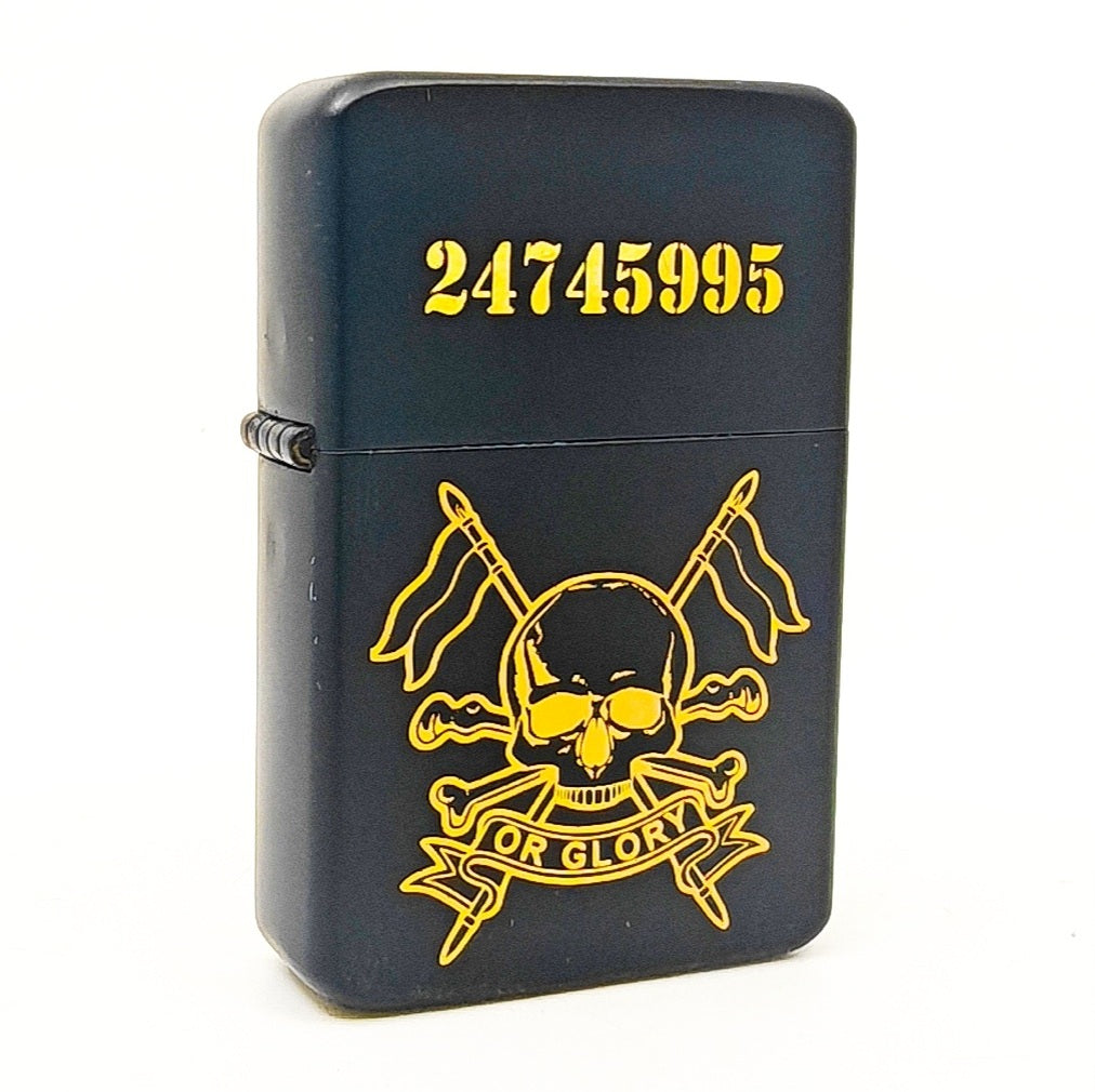 Traditional Matt Black Solid Brass Lighter