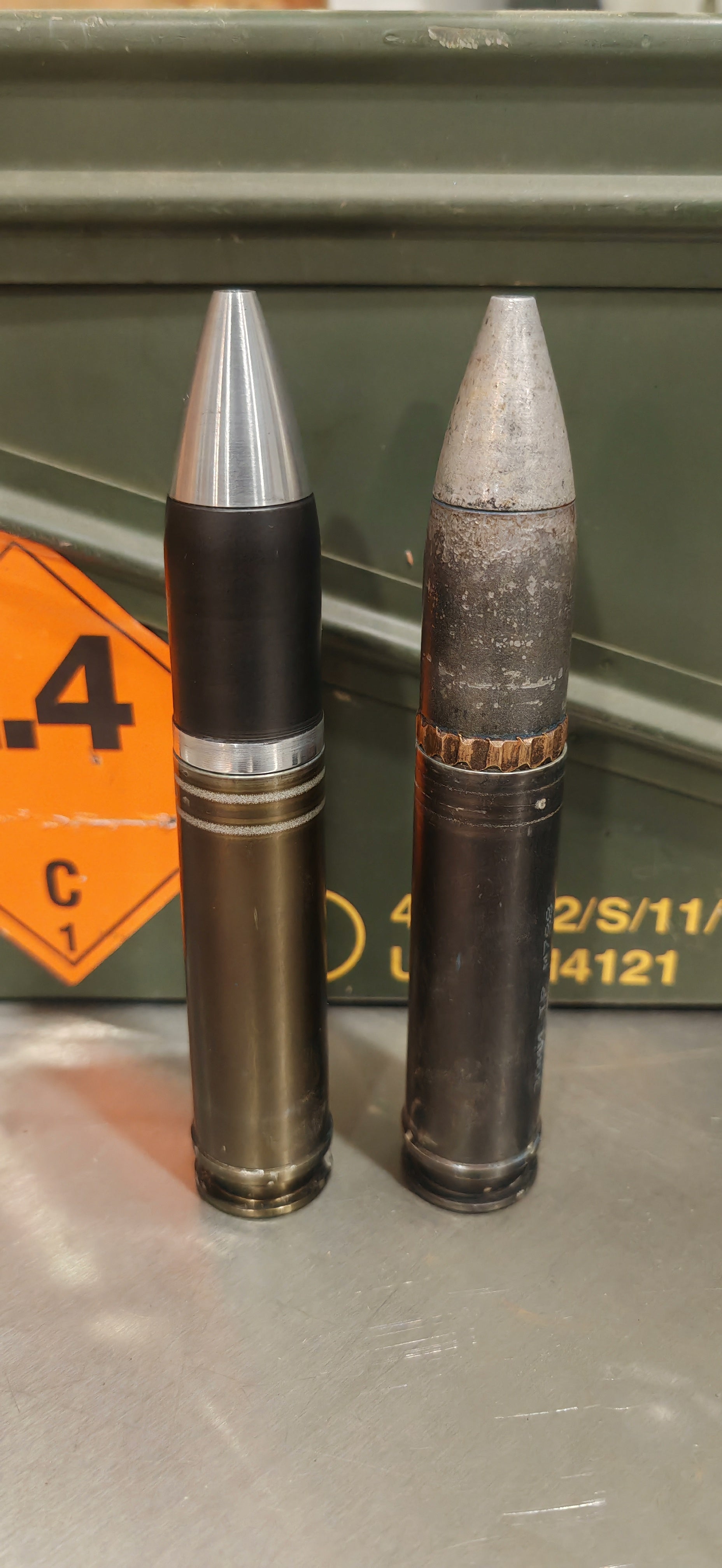 Genuine 30mm Apache cannon round Shot Glass