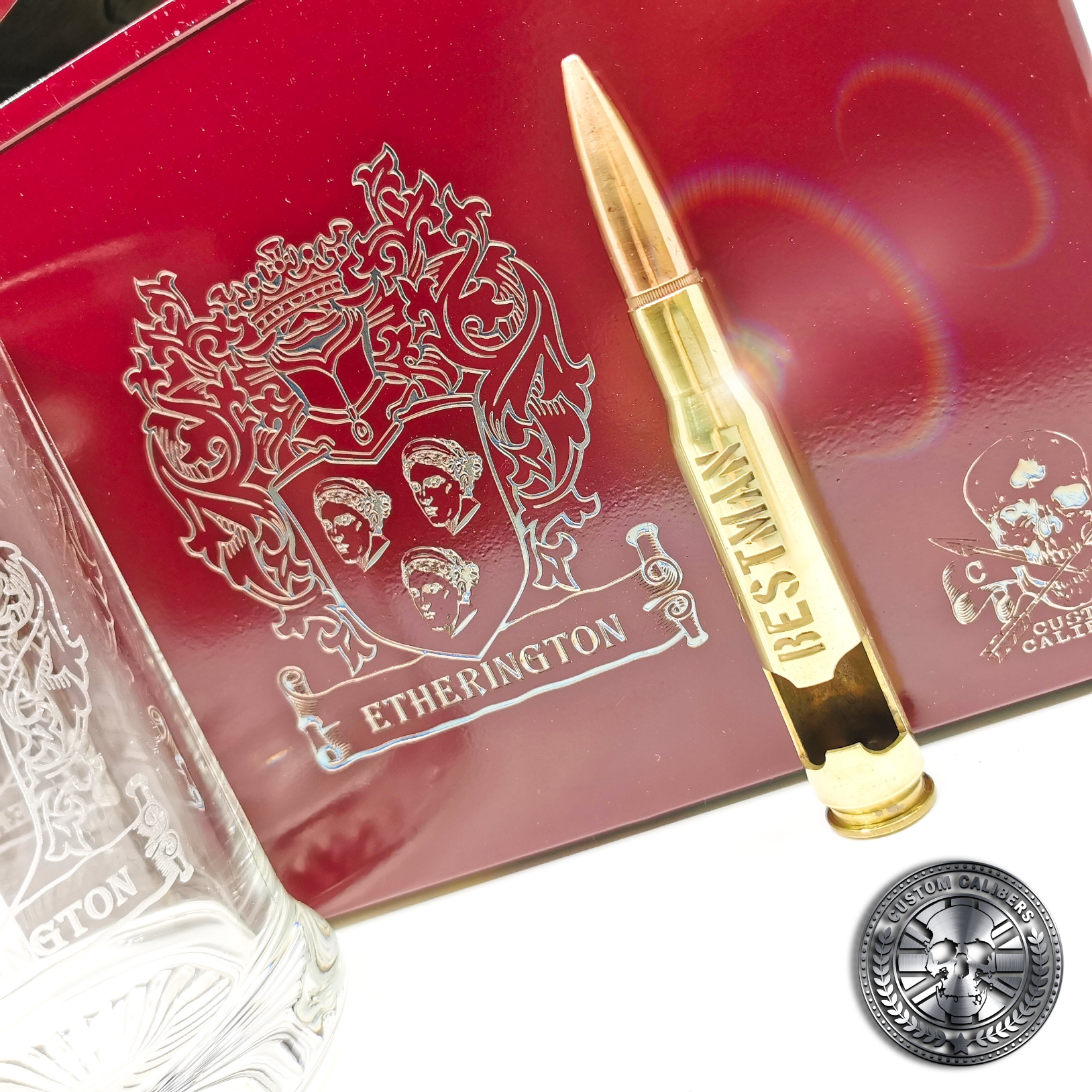 an engraved 50 caliber bullet bottle opener for best man wedding gift