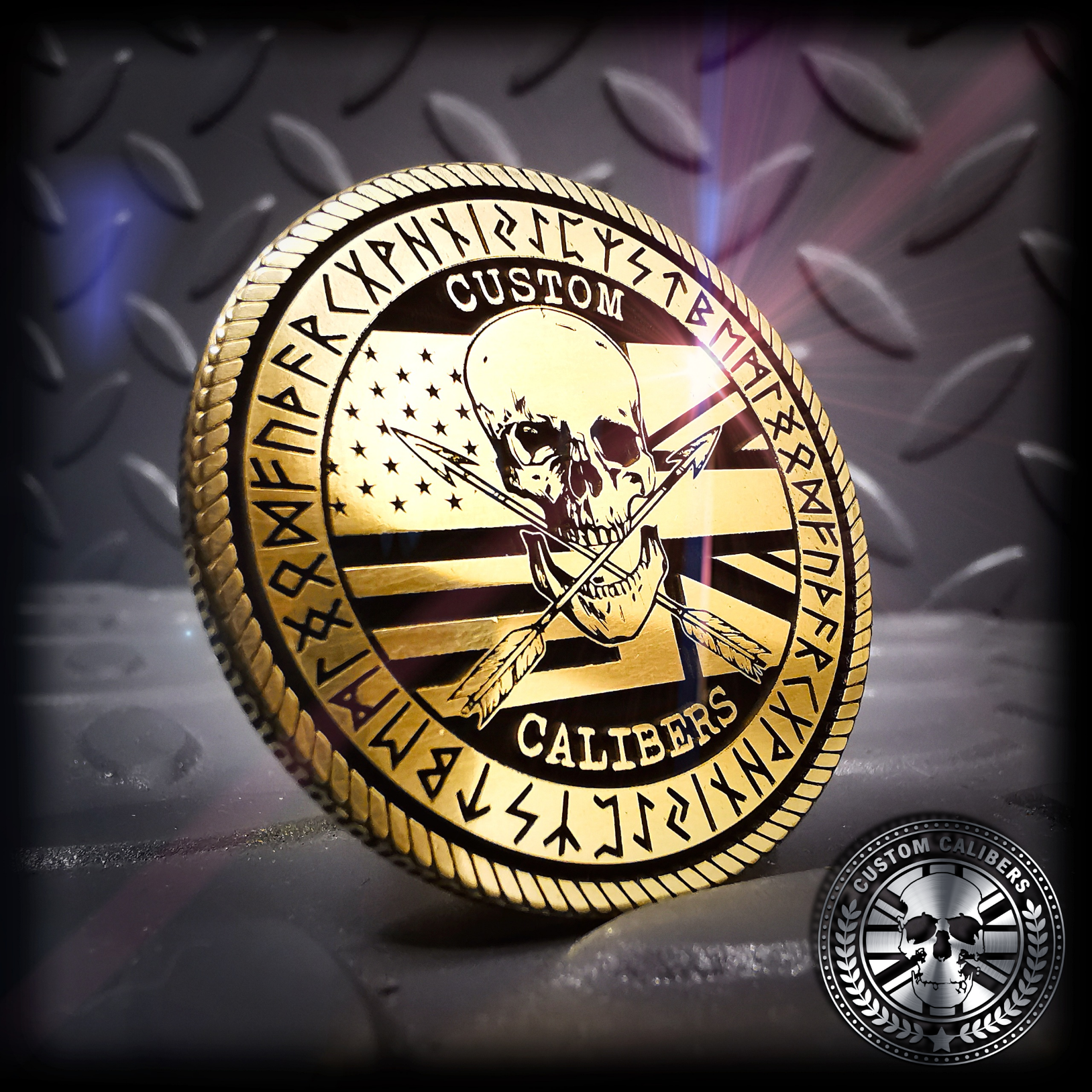 Custom Engraved Solid Brass Challenge Coin