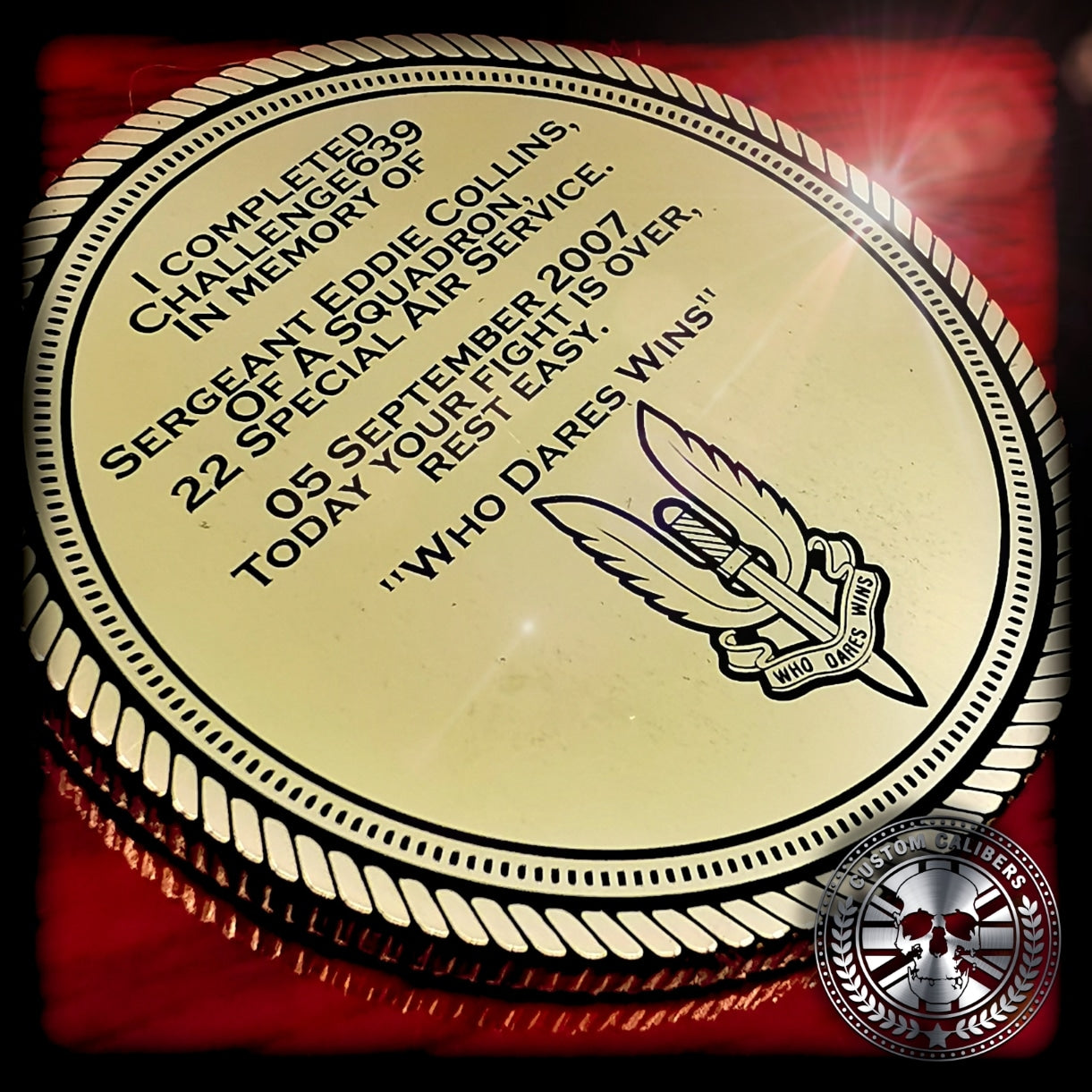 Custom Engraved Solid Brass Challenge Coin
