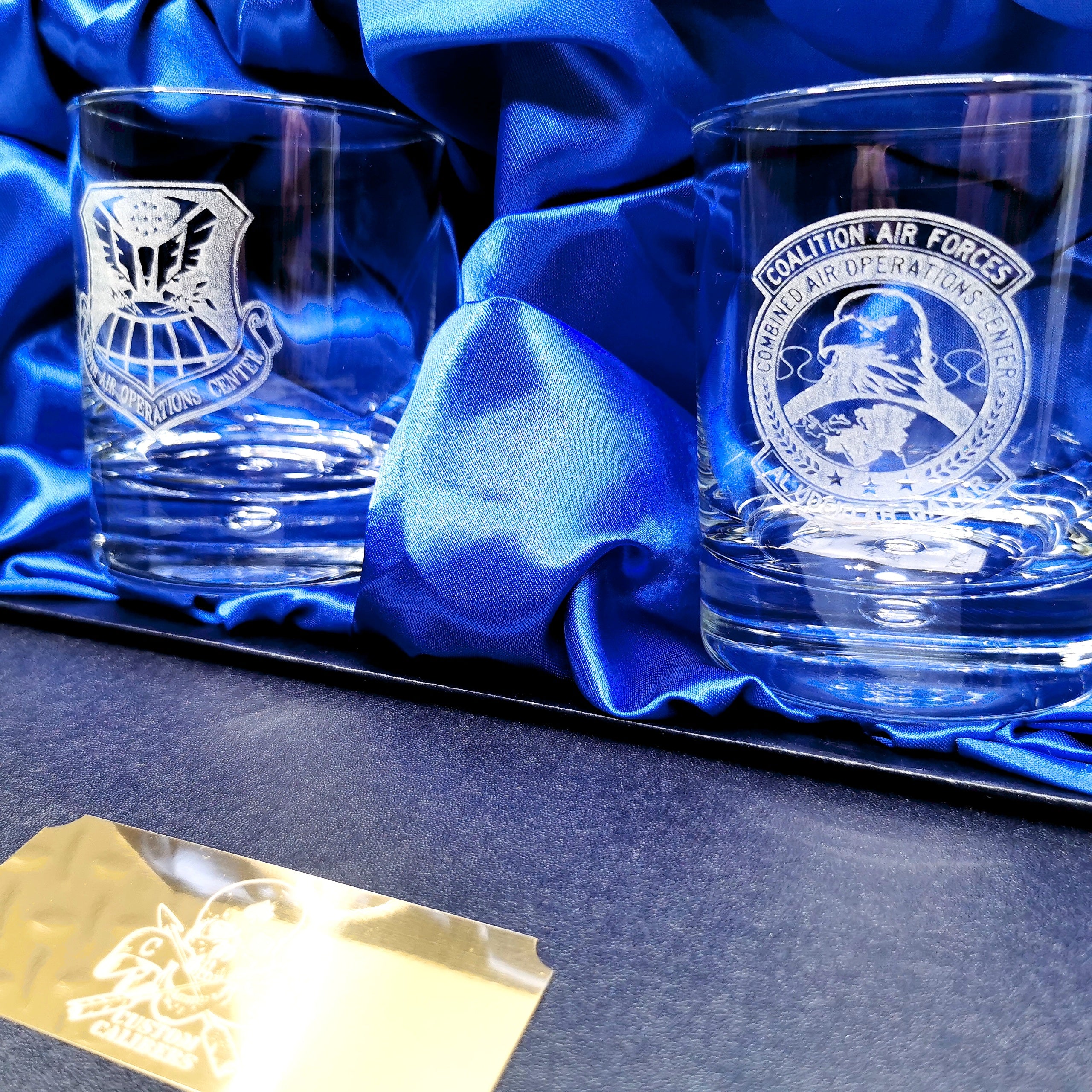 Personalised Military Whiskey Glass set