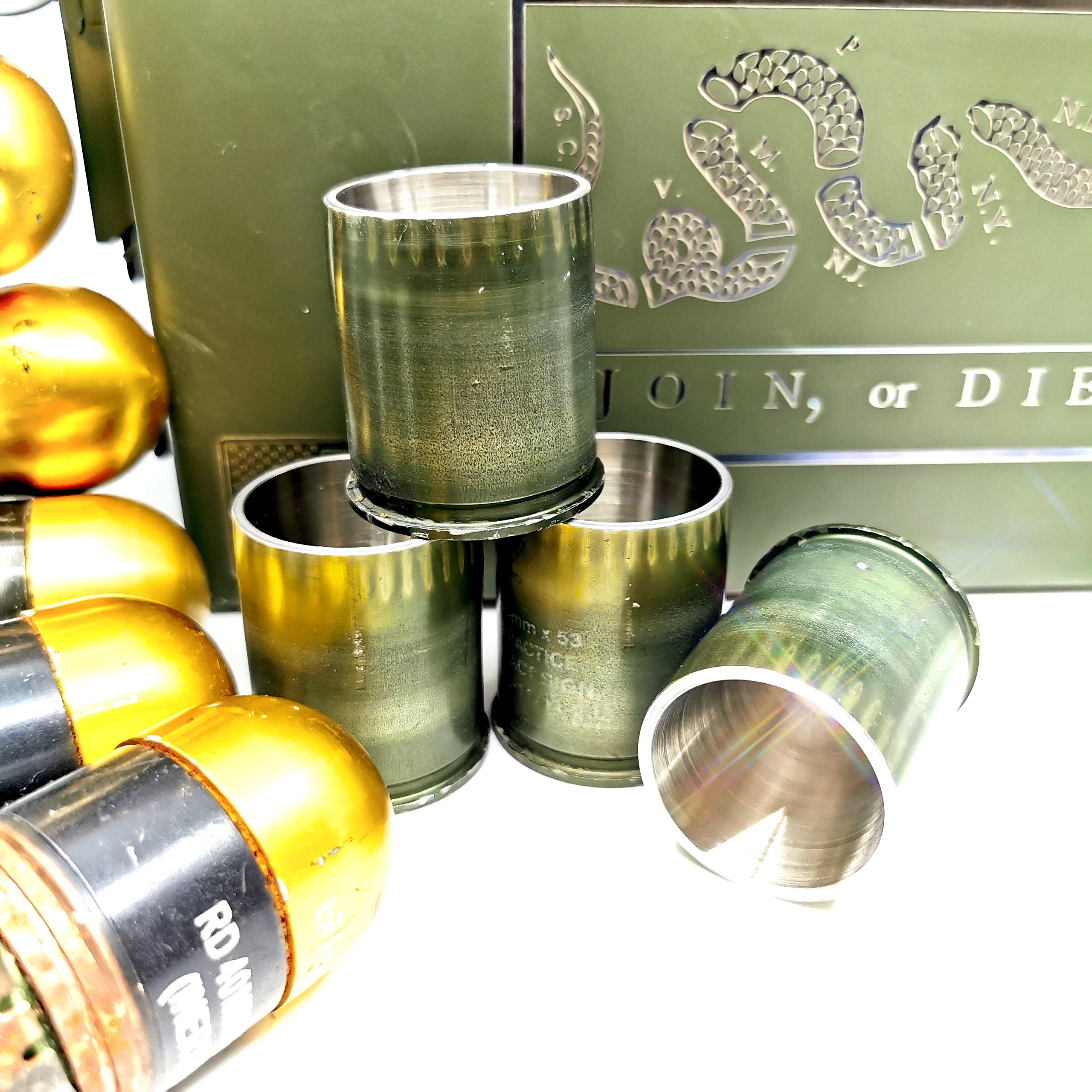 Genuine 40mm GMG Casing Shot Glass With Link