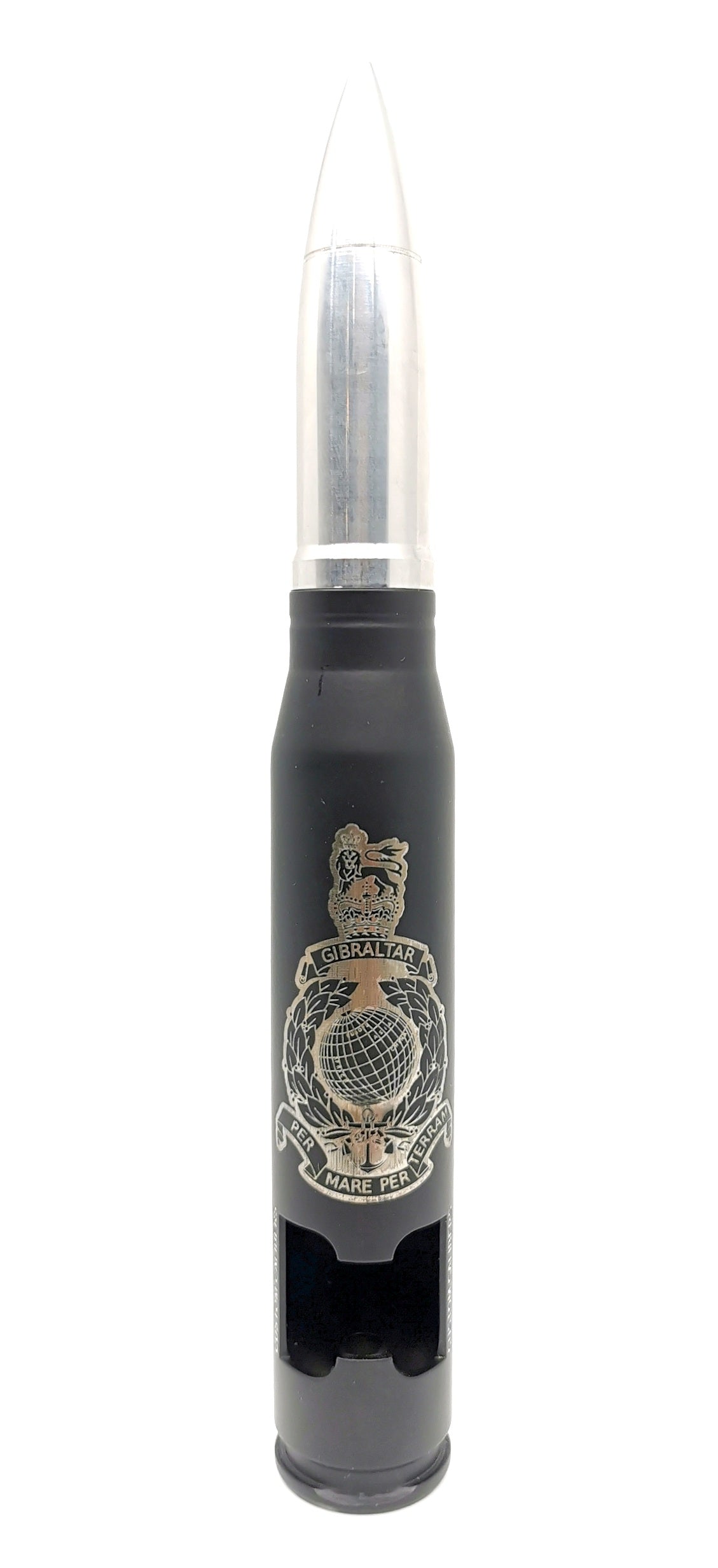 Matt black 20mm Cannon Shell Bottle Opener