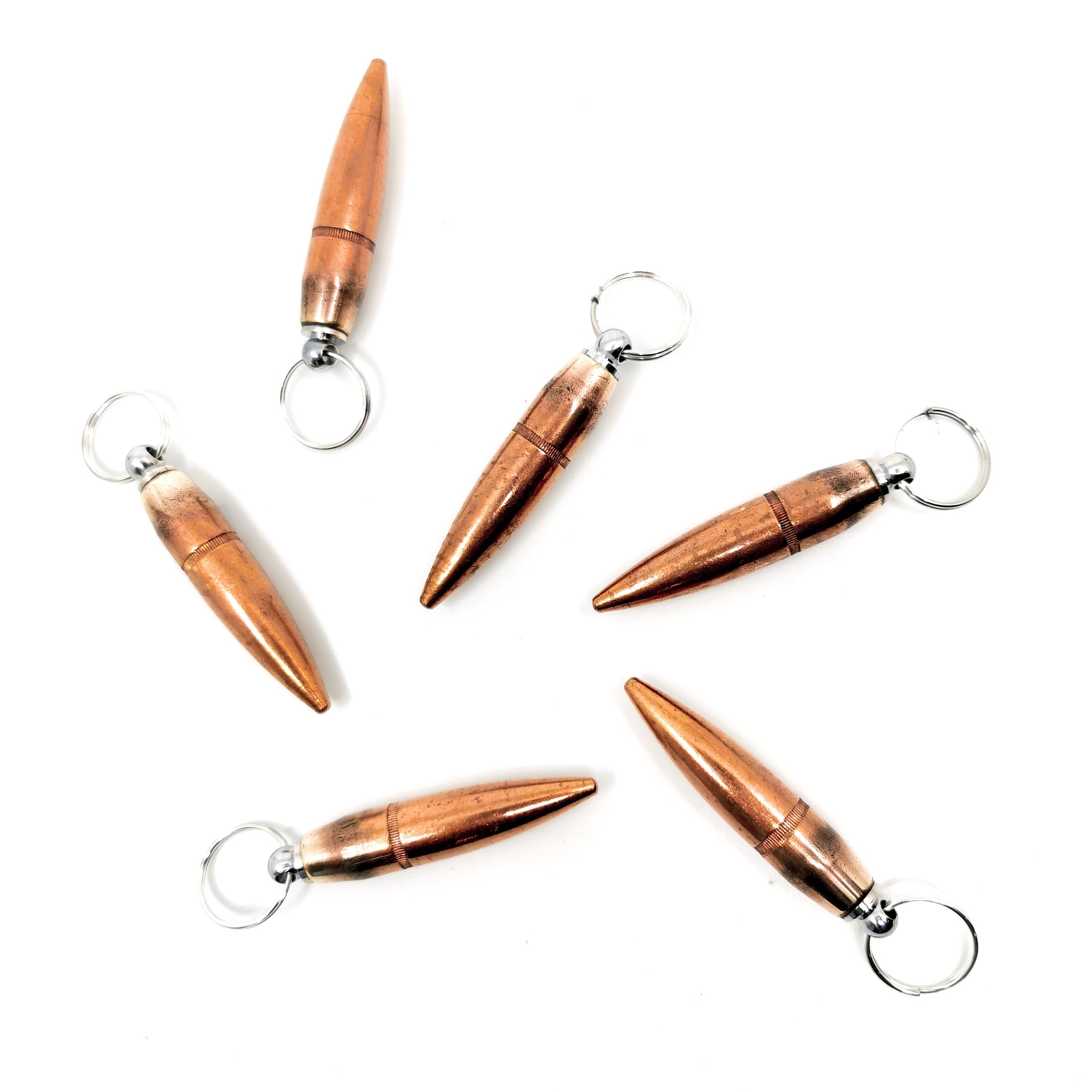 The .50 cal FMJ Copper Bullet Head Keyring