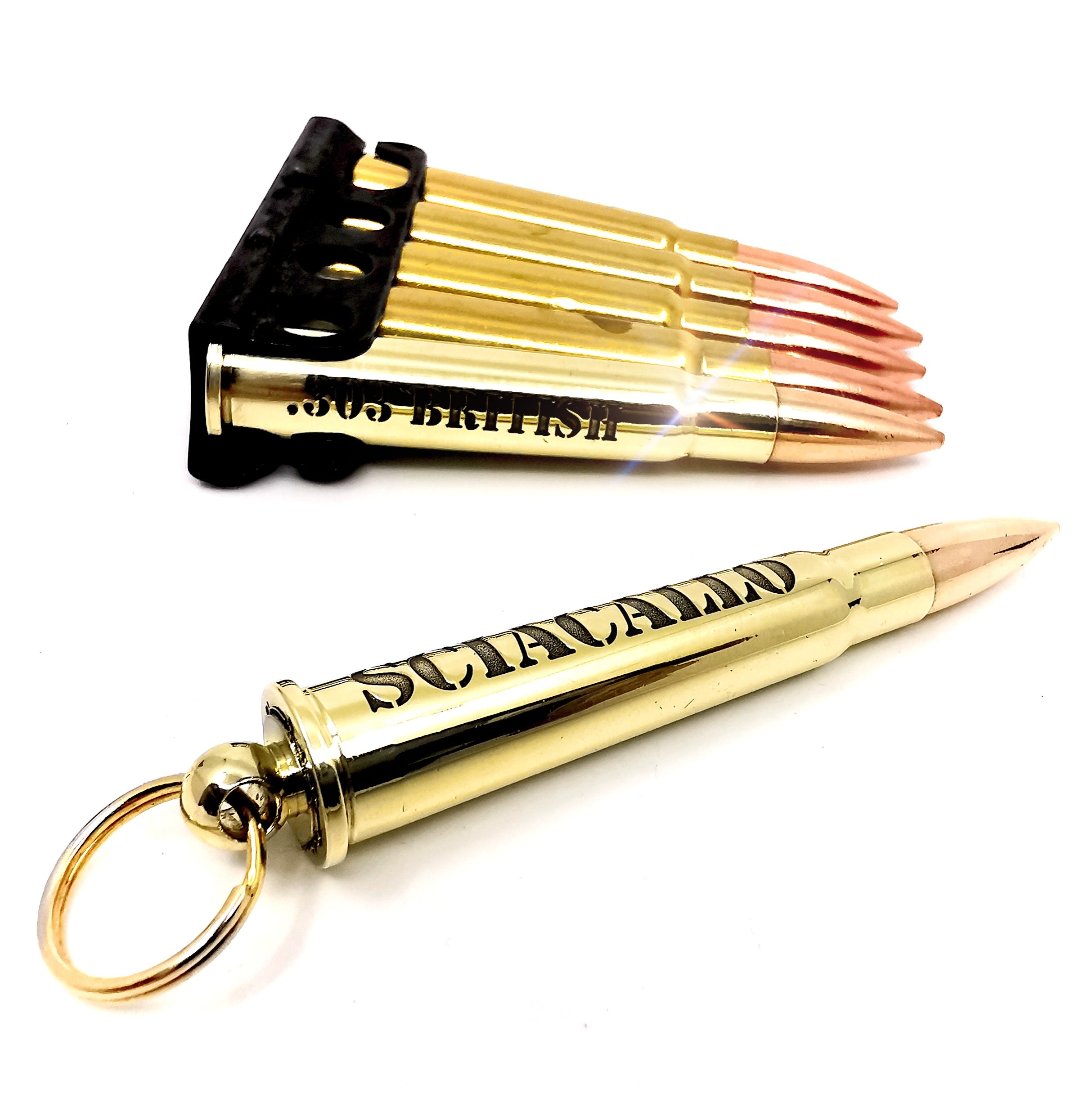 AK-47 Brass Bullet Keychain, 7.62x39, Real Bullet, Keyring