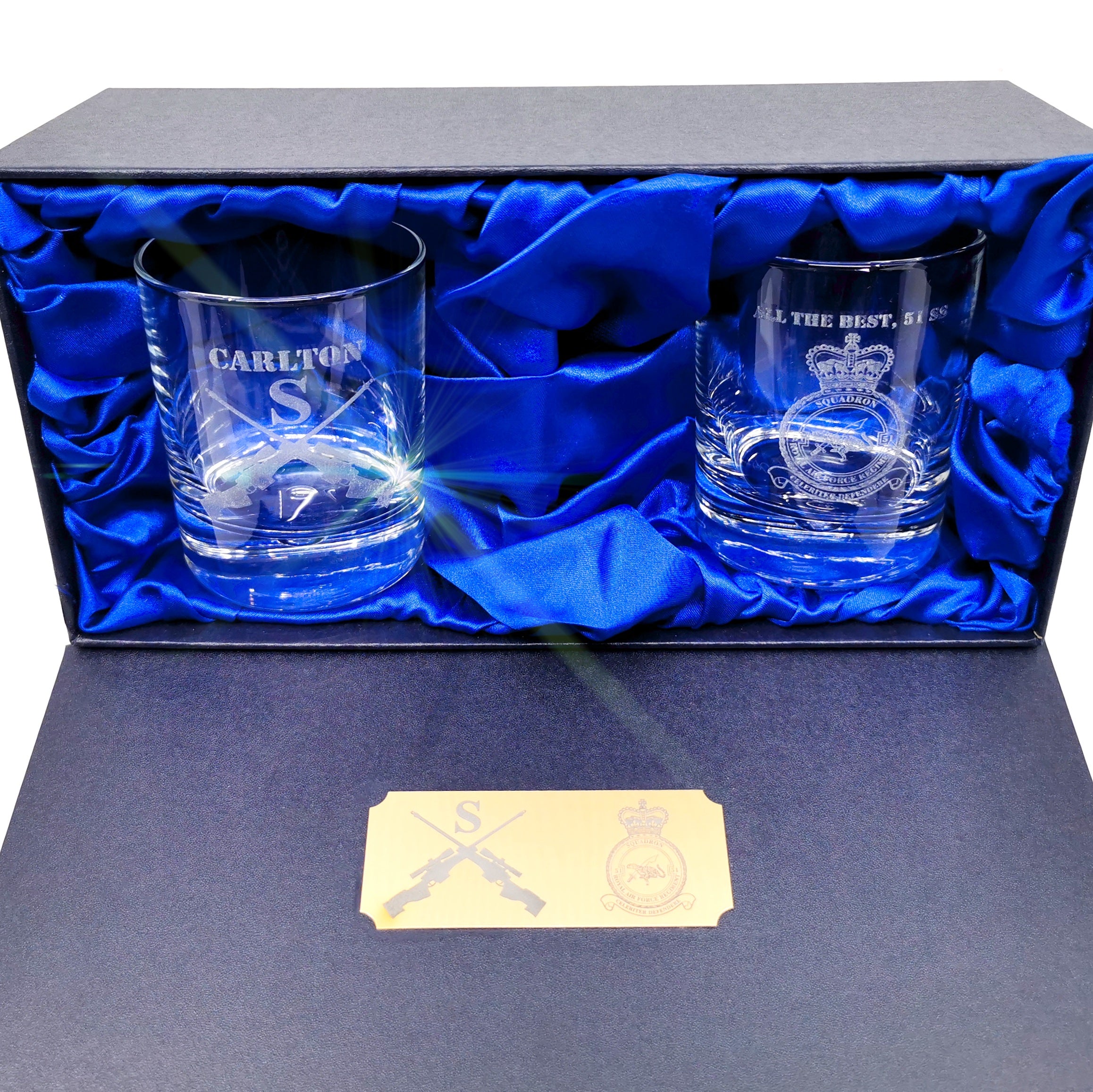 Personalised Military Whiskey Glass set