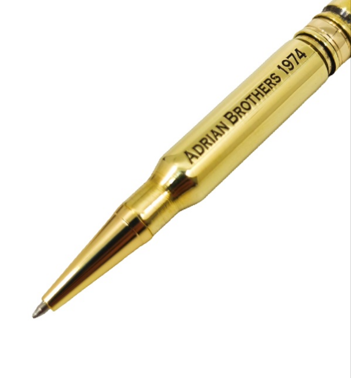 Polished Brass Poppy 308 Bullet Pen