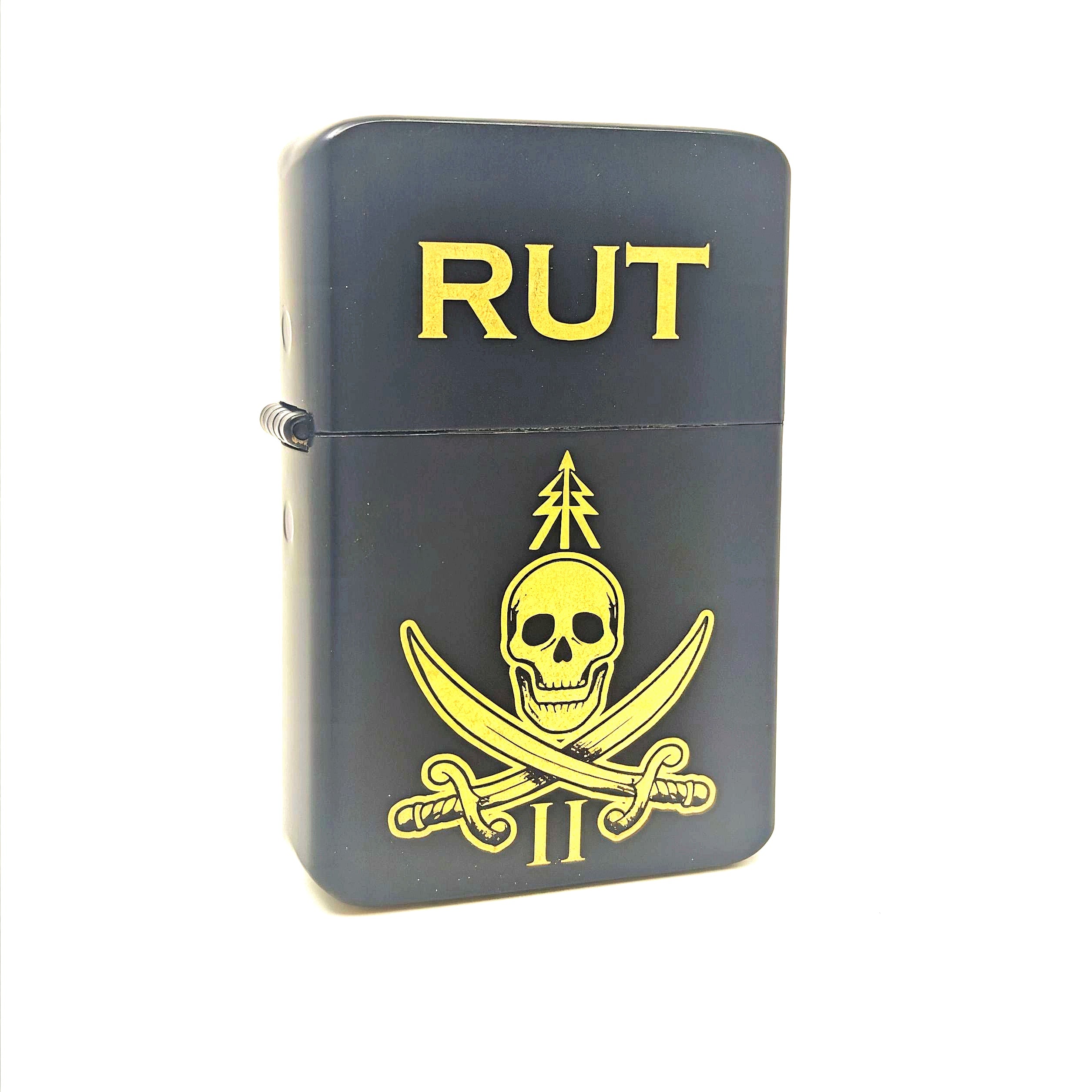Traditional Matt Black Solid Brass Lighter