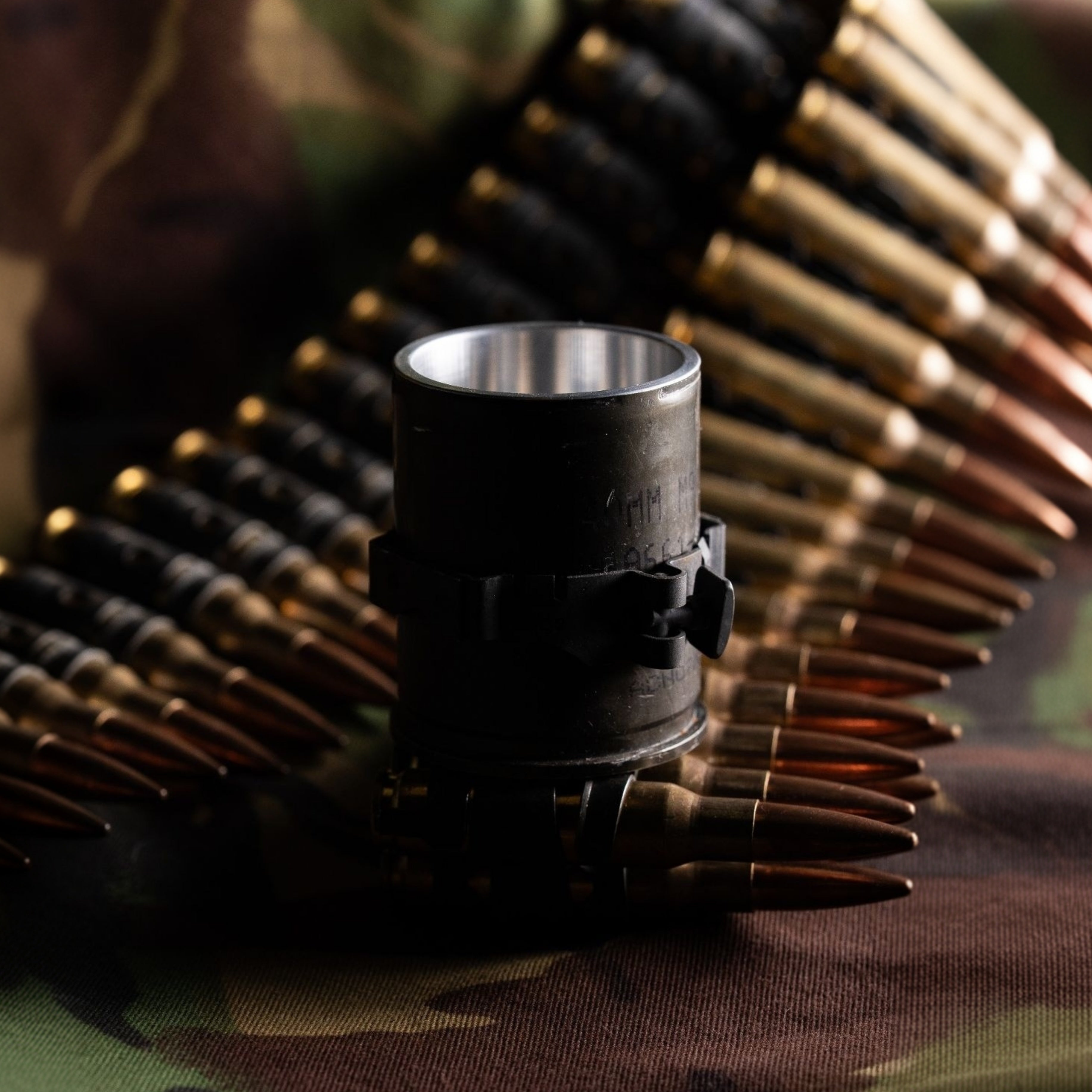 Genuine 40mm GMG Casing Shot Glass With Link