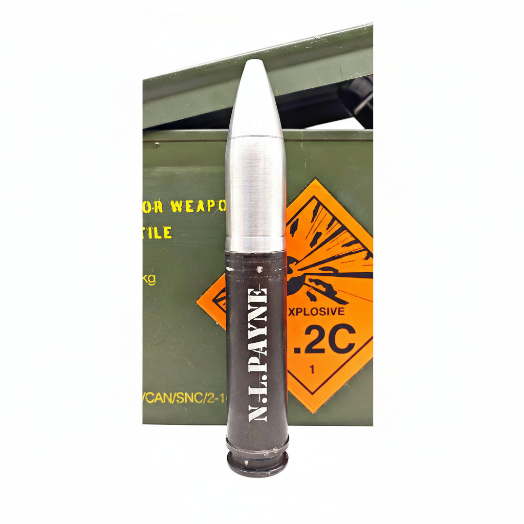 Genuine 30mm Apache cannon round Shot Glass