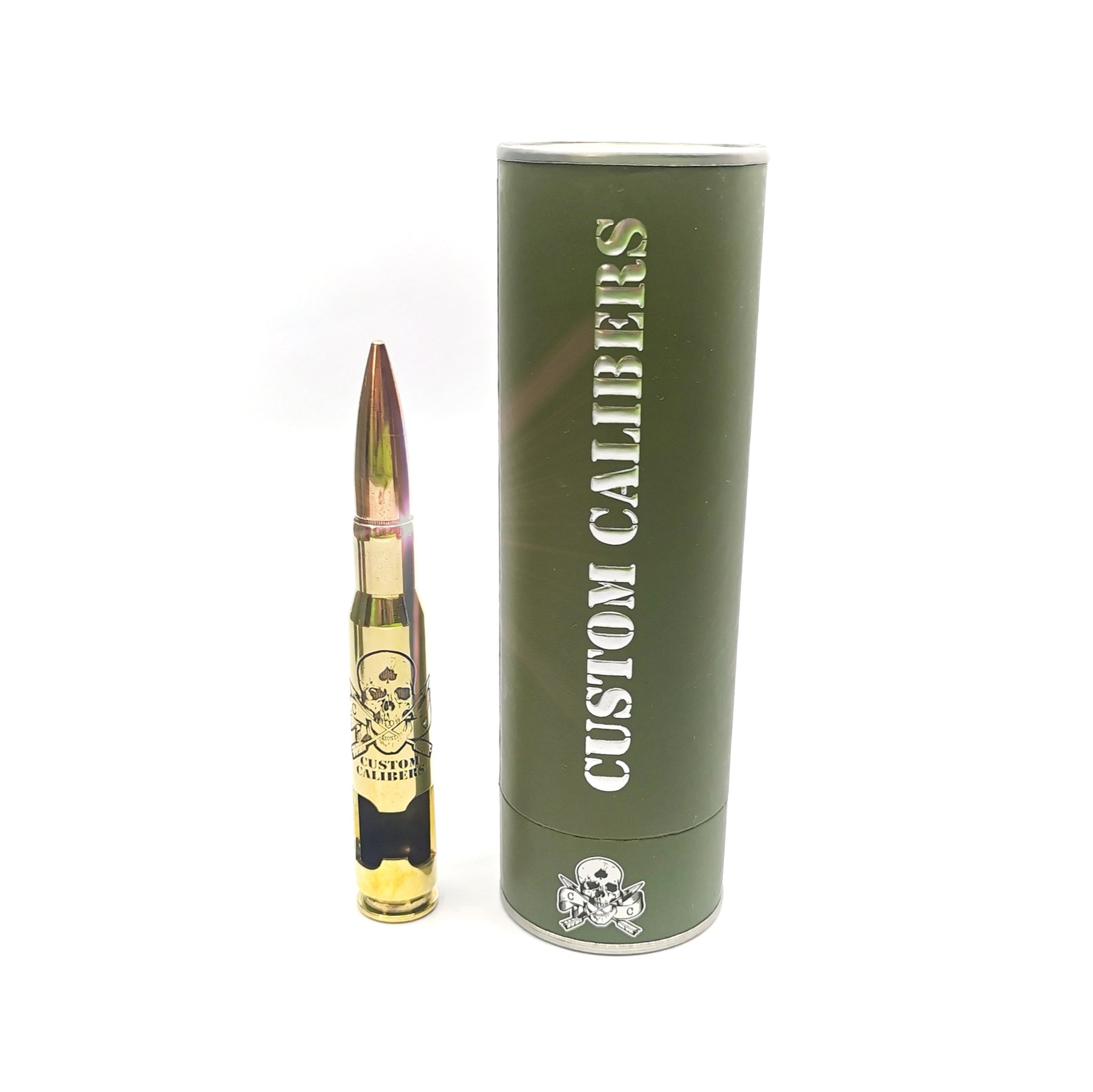 Battle-scarred Brass Genuine .50 Caliber Bullet bottle opener