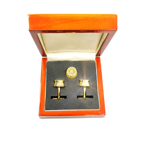 7.62mm Bullet Cufflinks with Tie pin