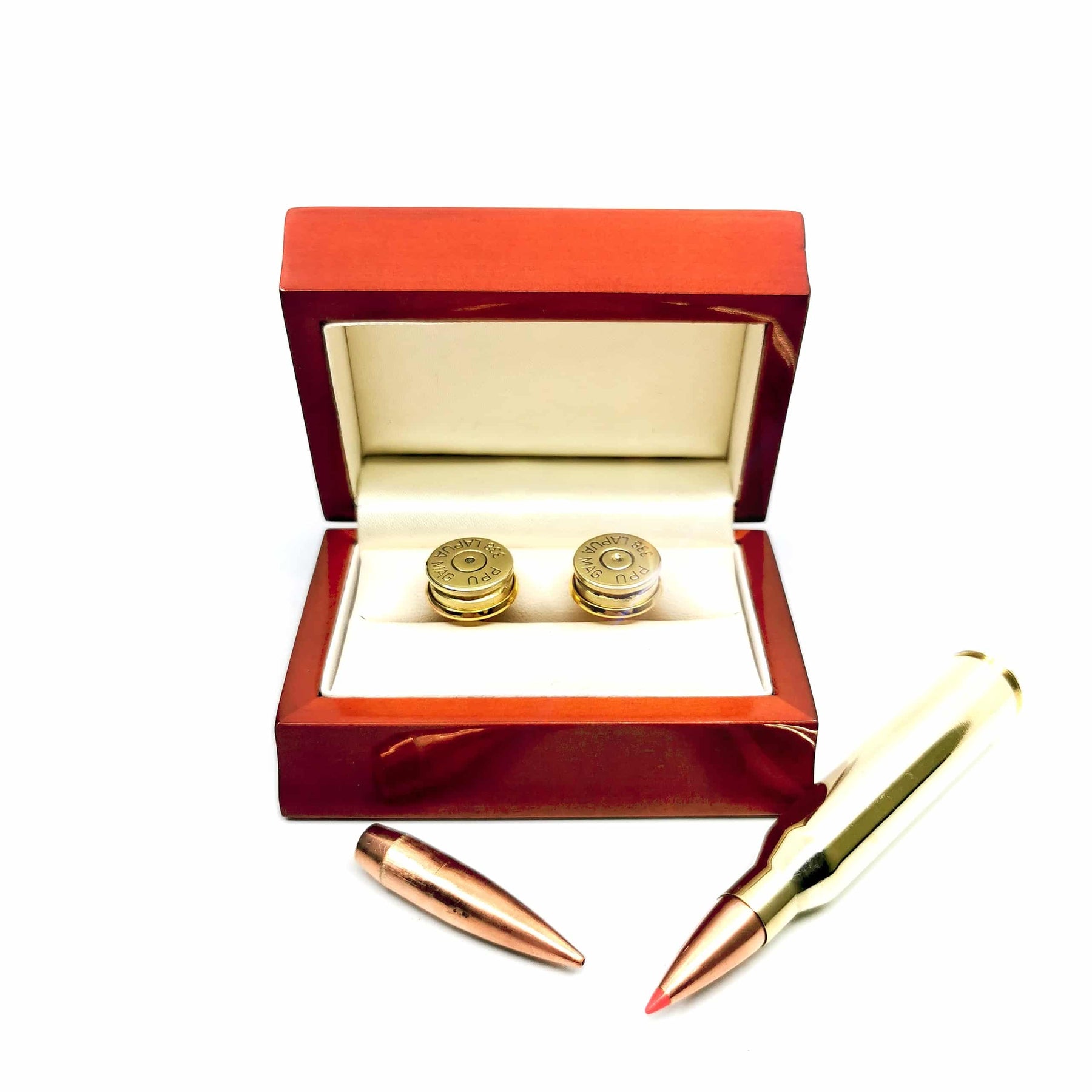 .338 Lapua Magnum Bullet Cufflinks