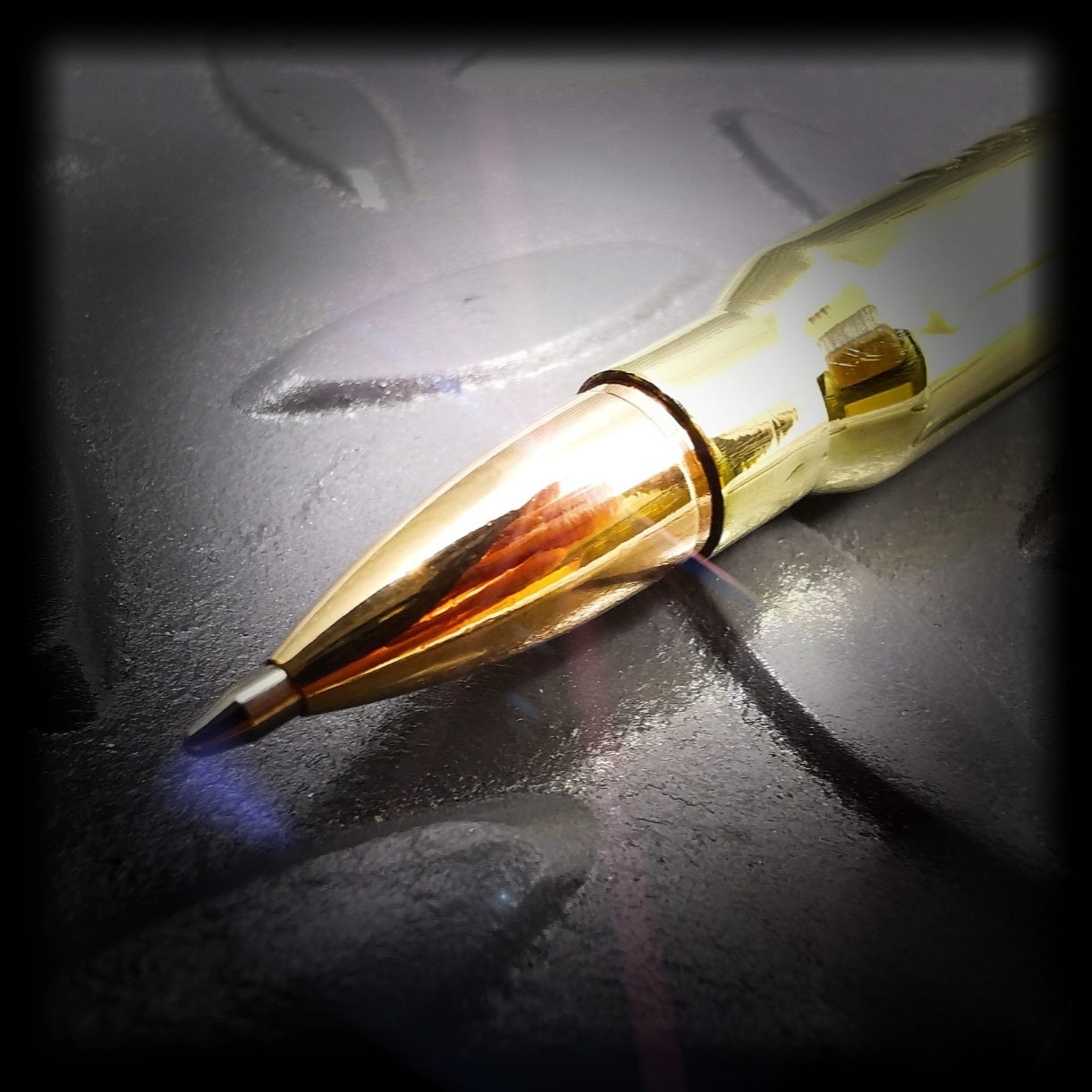 Polished Brass FMJ Bullet Pen