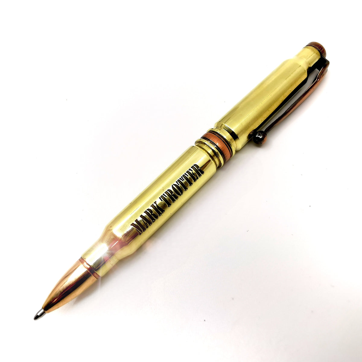 Polished Brass FMJ Bullet Pen