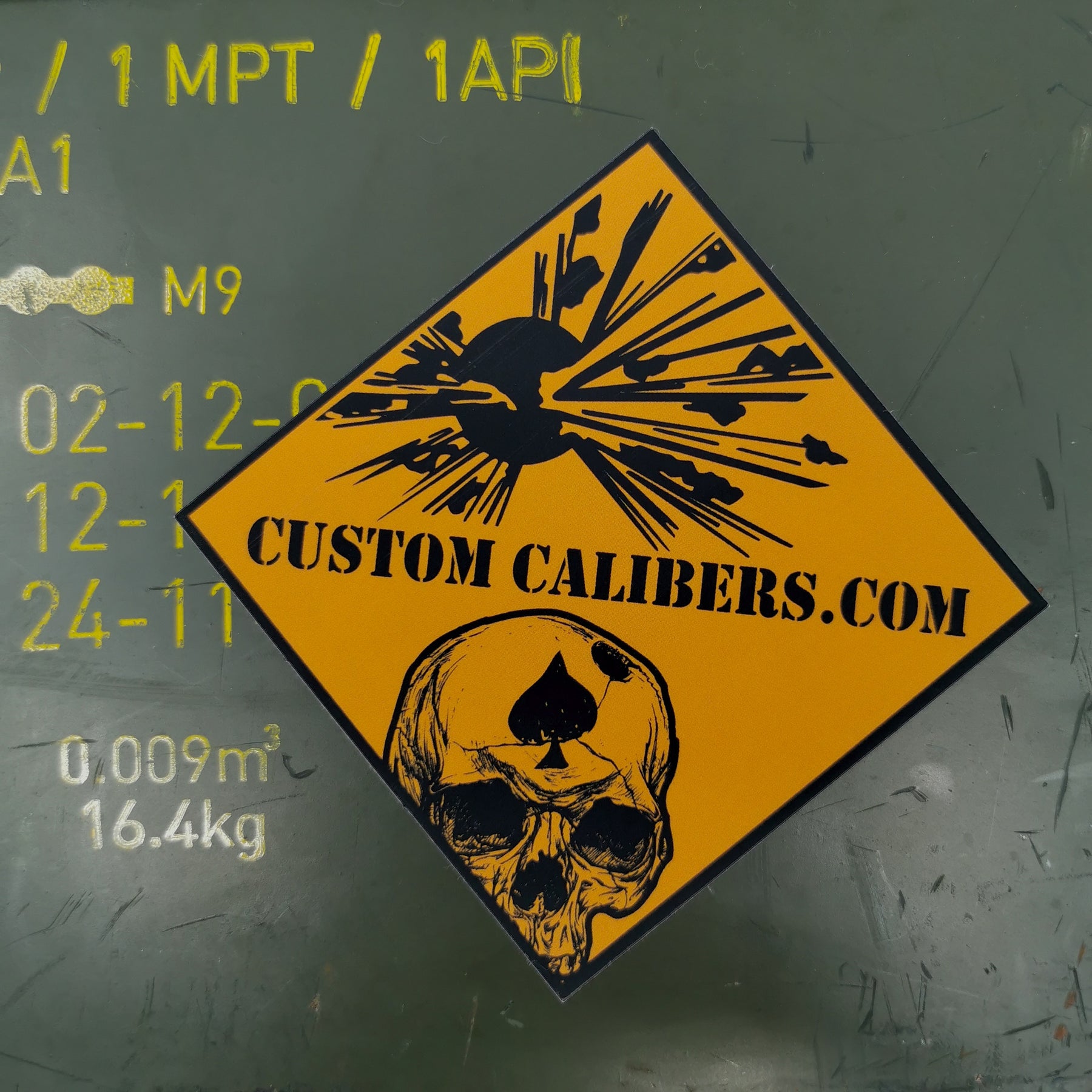 Explosive Hazard Warning sticker