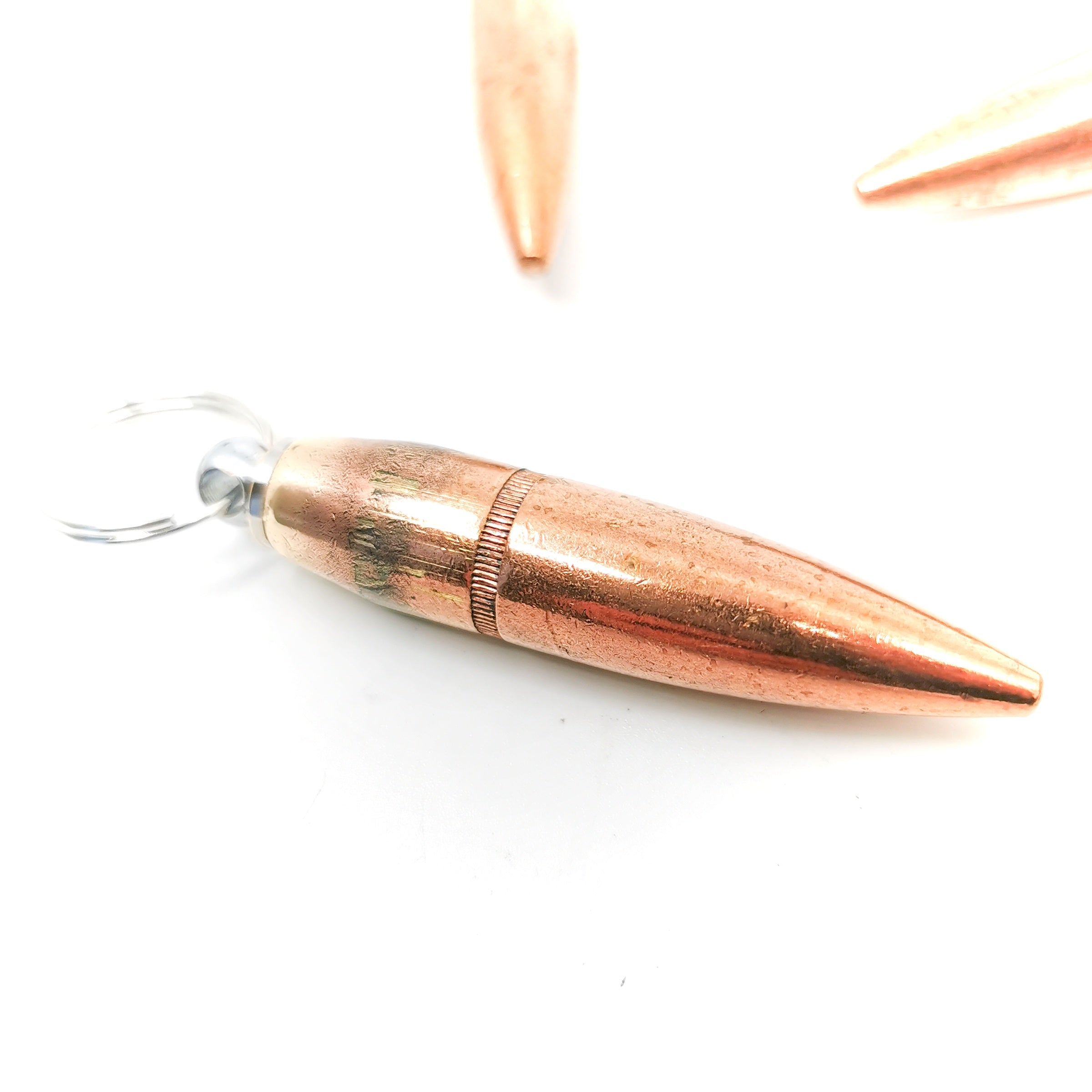 The .50 cal FMJ Copper Bullet Head Keyring