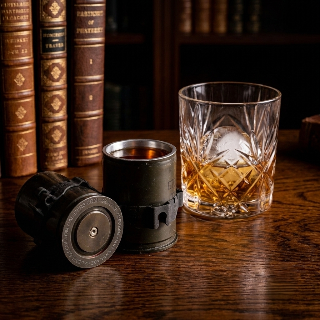 Genuine 40mm GMG Grenade Shot Glass With Link - Image 2