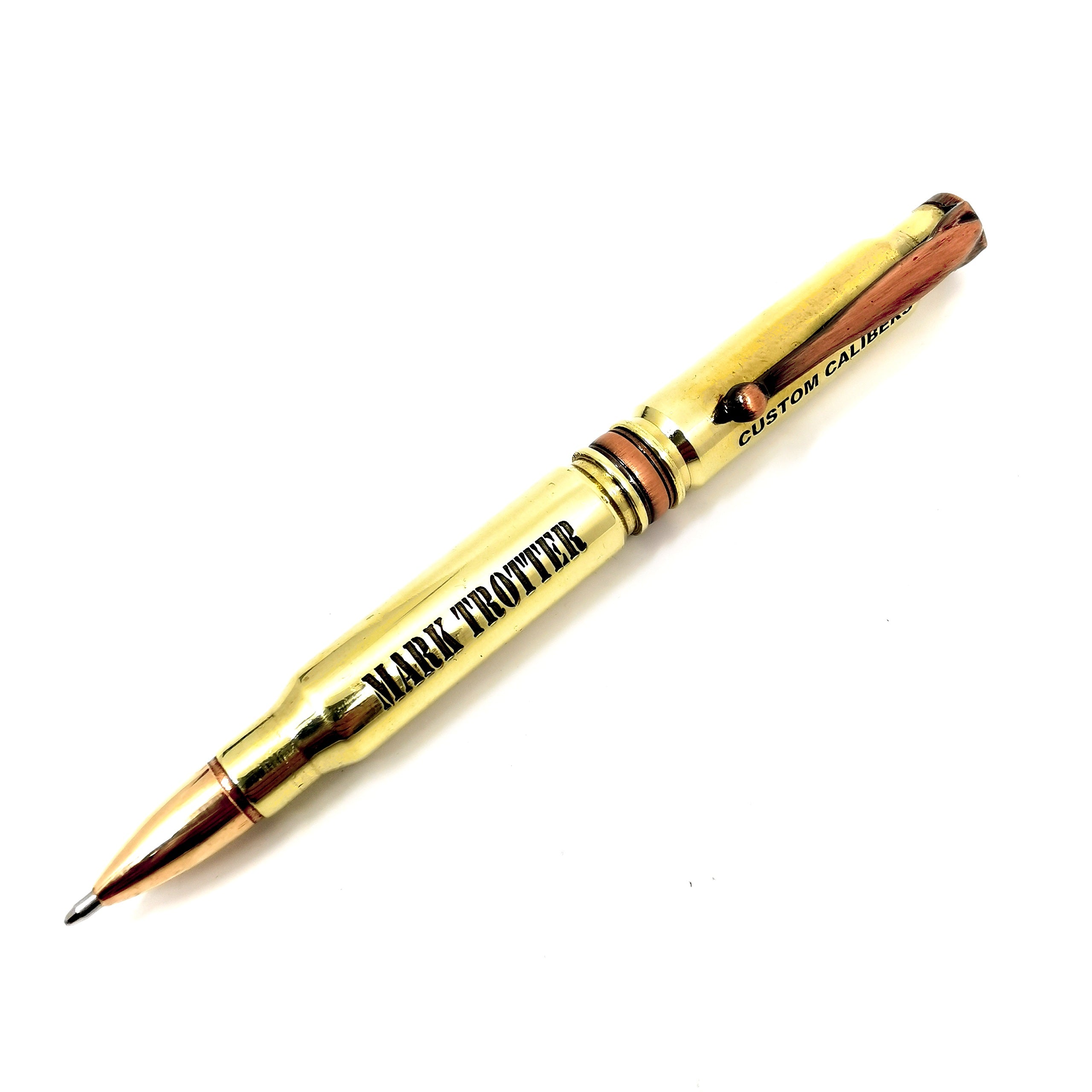 Polished Brass FMJ Bullet Pen - Image 3