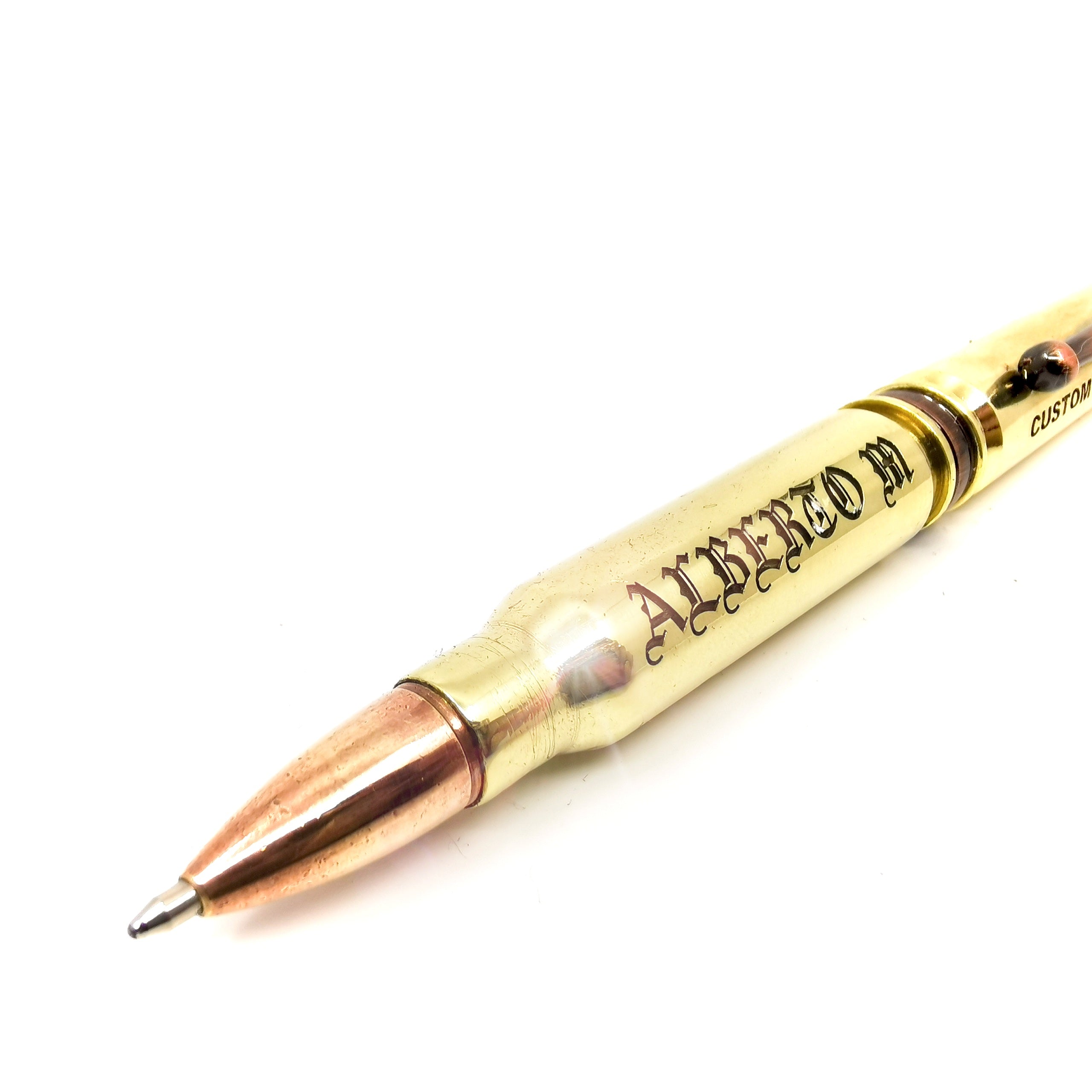 Polished Brass FMJ Bullet Pen - Image 4