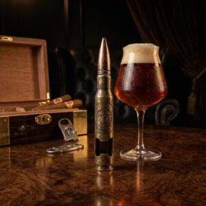 Battle-scarred Brass Genuine .50 Caliber Bullet bottle opener