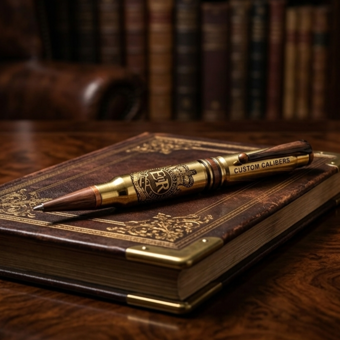 Polished Brass Classic 308 Bullet Pen - Image 4