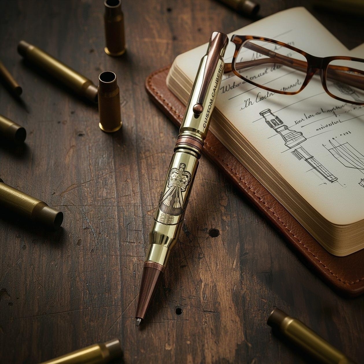 Polished Brass Classic 308 Bullet Pen - Image 8