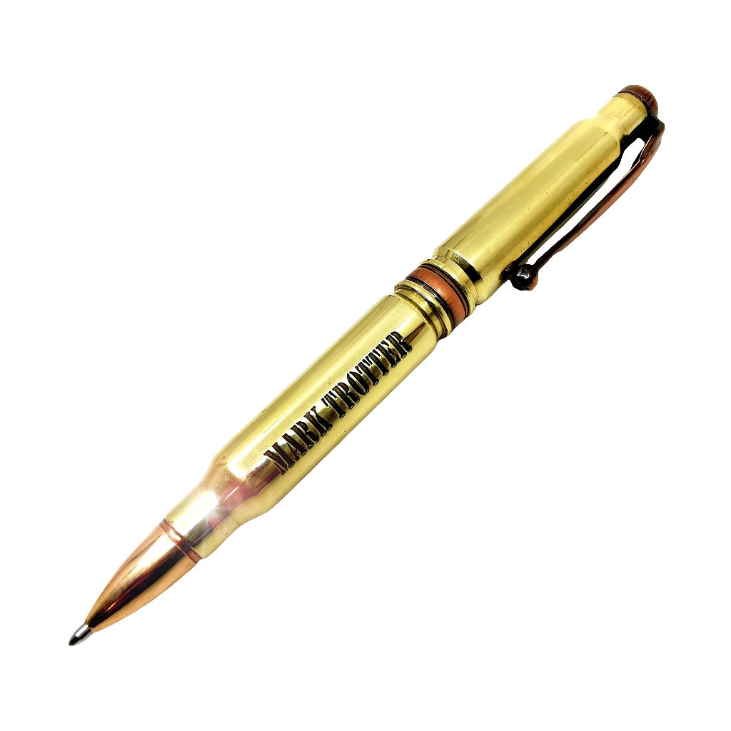 Polished Brass FMJ Bullet Pen - Image 2