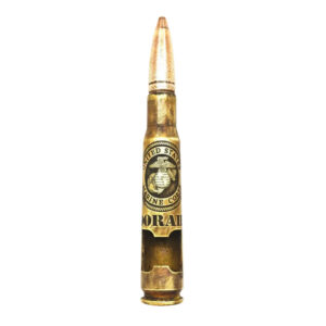 Battle-scarred Brass Genuine .50 Caliber Bullet bottle opener