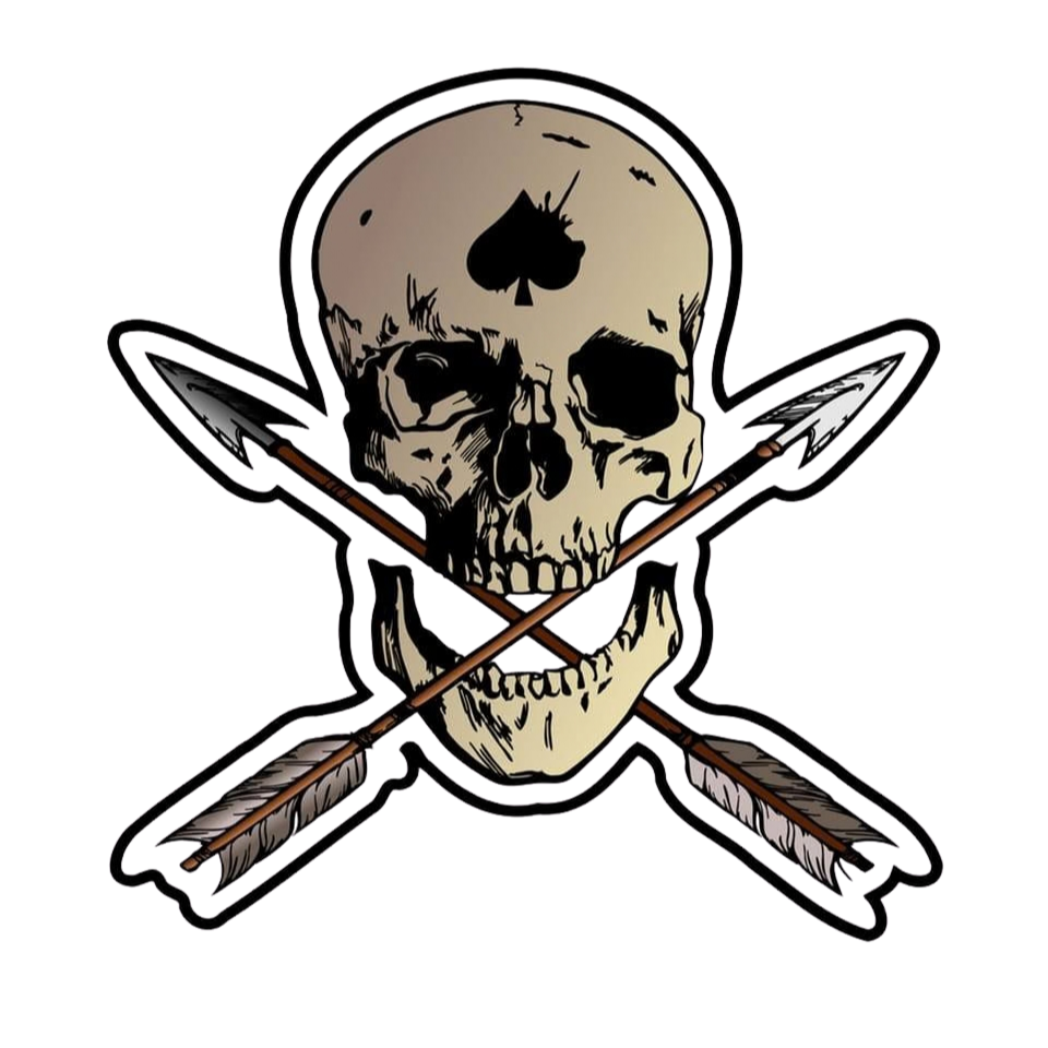 Custom Calibers skull and crossbones emblem
