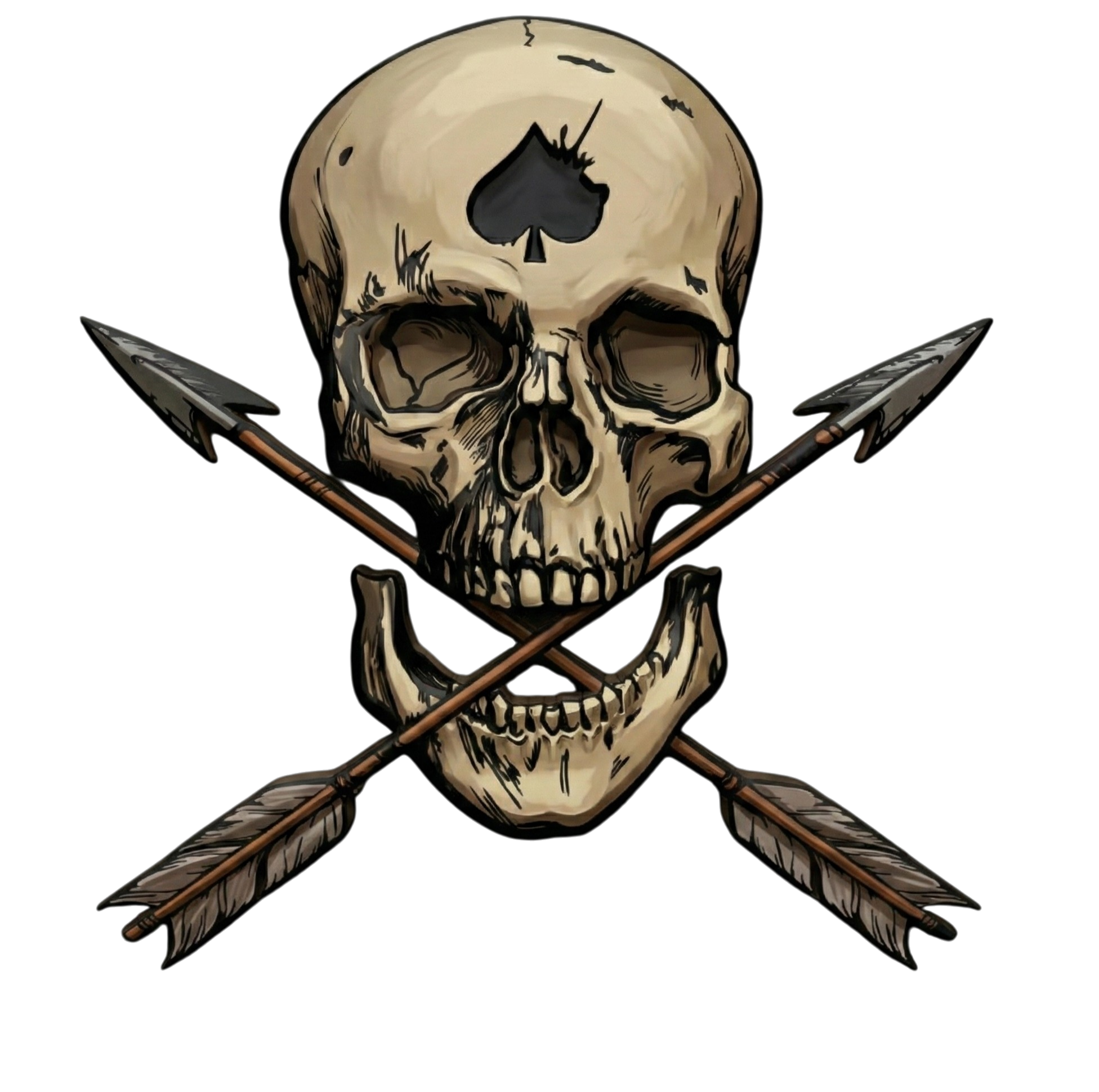 Custom Calibers skull and crossbones emblem