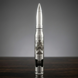 Raw steel 20mm Cannon Shell Bottle Opener