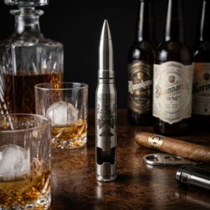 Raw steel 20mm Cannon Shell Bottle Opener