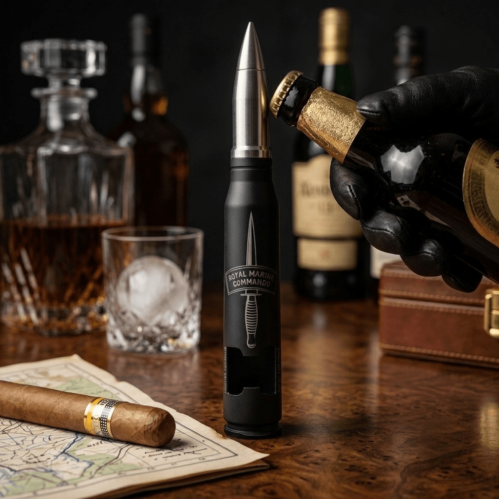 Matt black 20mm Cannon Shell Bullet Bottle Opener - Image 2