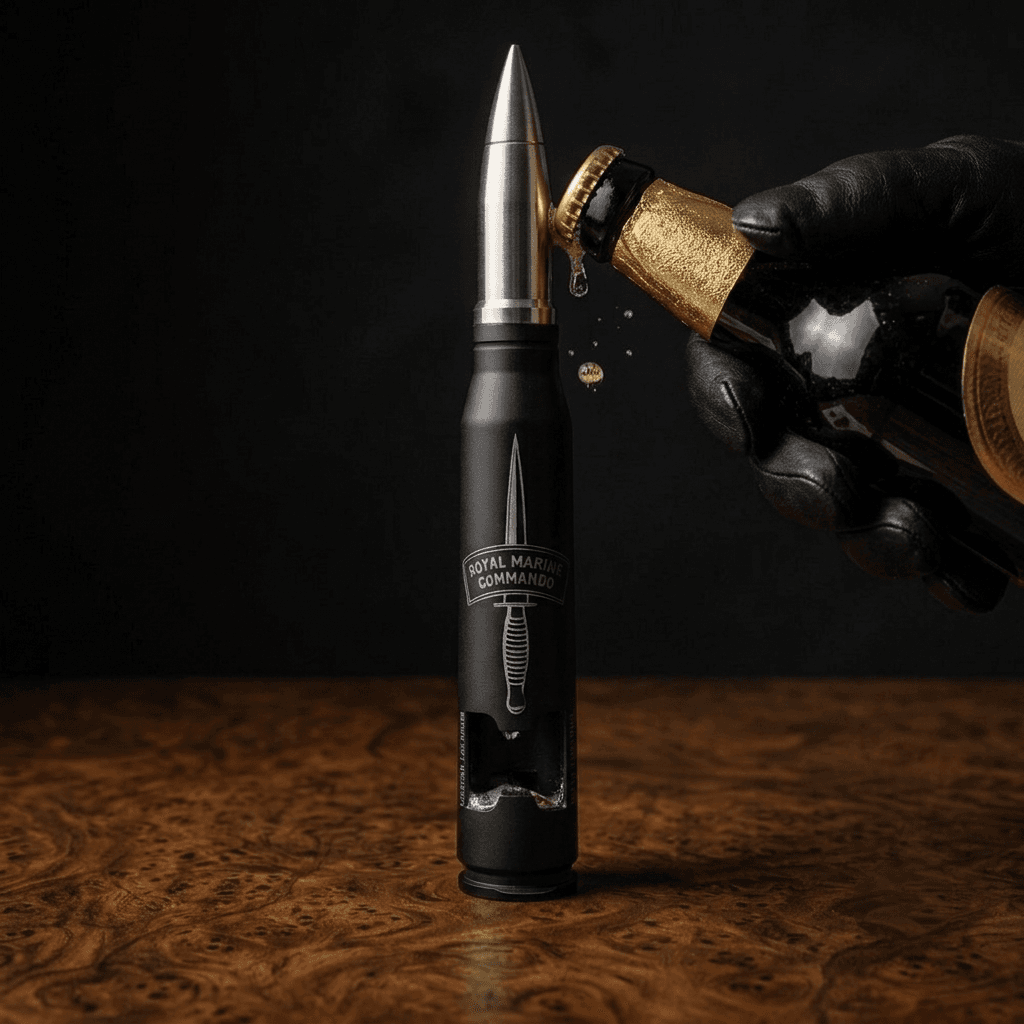 Matt black 20mm Cannon Shell Bullet Bottle Opener - Image 6