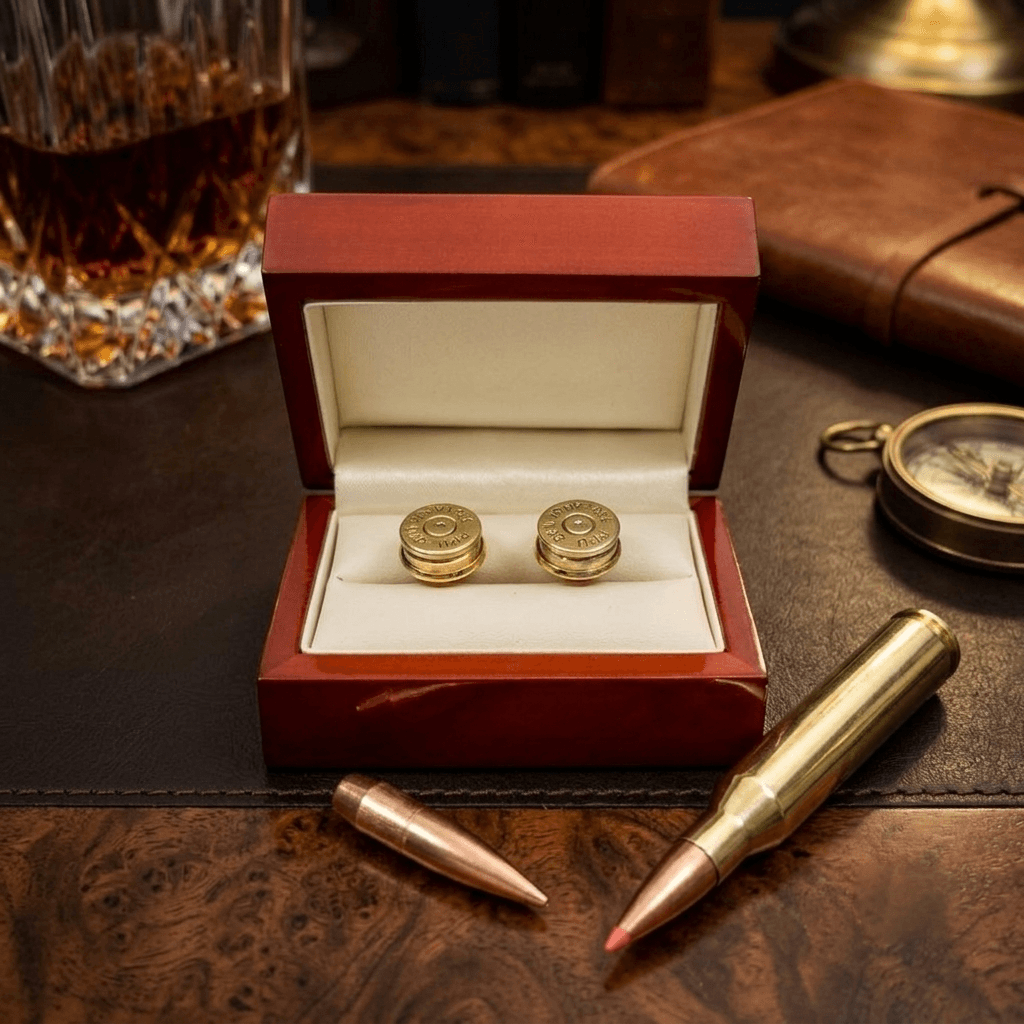 .338 Lapua Magnum Bullet Cufflinks